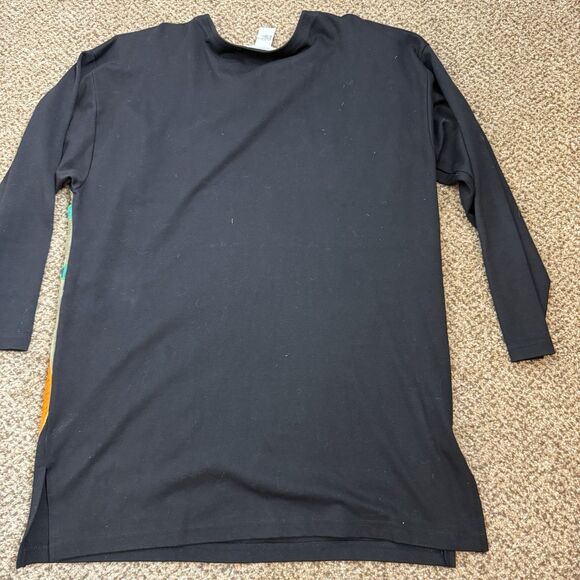 Vintage Halloween Fall Pumpkin Top Womens M Sequins Long Length - Picture 12 of 13